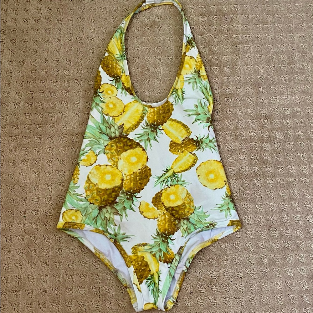 Billabong pineapple one piece halter